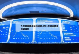 今年欧洲杯参加的国家,2021年欧洲杯参加的国家