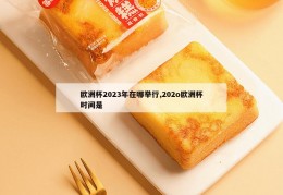 欧洲杯2023年在哪举行,202o欧洲杯时间是