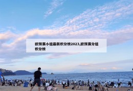 欧预赛小组最新积分榜2023,欧预赛分组积分榜